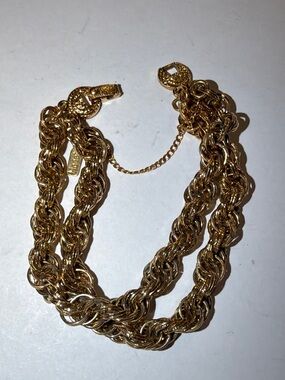 Vintage Monet Gold-Tone Double Rope Bracelet